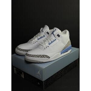 Men's Air Jordan 3 Retro UNC CT8532-104 White Valor Blue Tech Grey Size 12 NEW